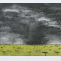 African Storm, Etching By Lesley Prickett