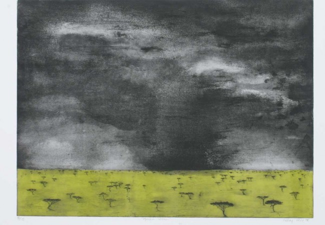 African Storm, Etching By Lesley Prickett
