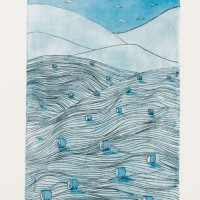 Fields, Hills And Sky, Etch/Aquatint