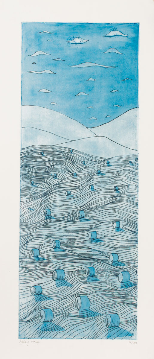 Fields, Hills And Sky, Etch/Aquatint