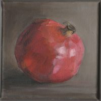 Pomegranate Oil Painting By Lesley Prickett